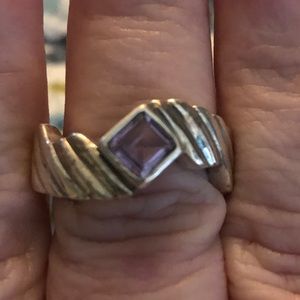 Amethyst in sterling silver size 7.5